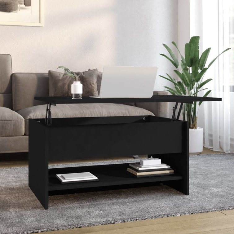 Latitude Run Huttan Lift Top Extendable Trestle Coffee Table with
